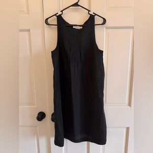 Vineyard Vines linen pintuck swing dress black 6